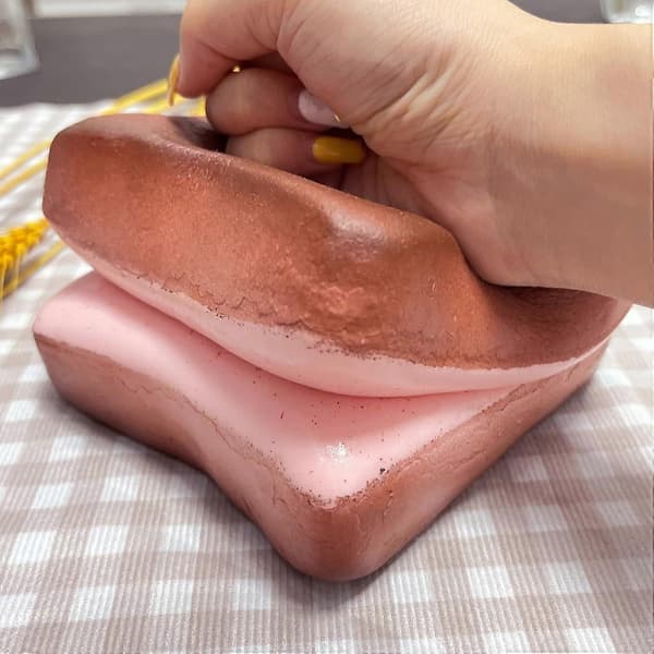 Brød Smør Squishy, Langsomt Stigende Squishy, Julegavefyld, Stressbolde, Stresslindring & Fidget Legetøj til ADHD