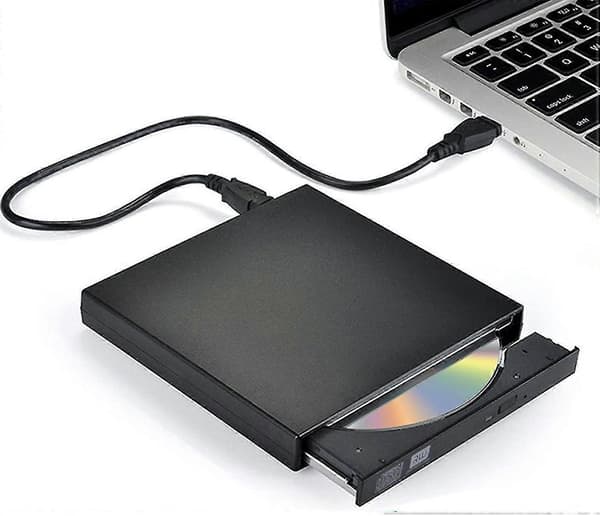 Eksternt Cd Dvd Drev, Blingco Usb 2.0 Slim Bærbart Eksternt Cd-rw Drev Dvd-rw Brænder Skriver Afspiller Til Bærbar Notebook Pc Stationær Computer, Sort