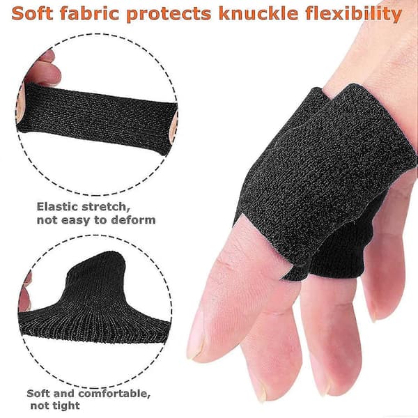 10 Fingerermer, Tommelfingerstøtte Elastisk Fingerstøtte Smertelindring Kompresjon Beskyttelse barn unisex