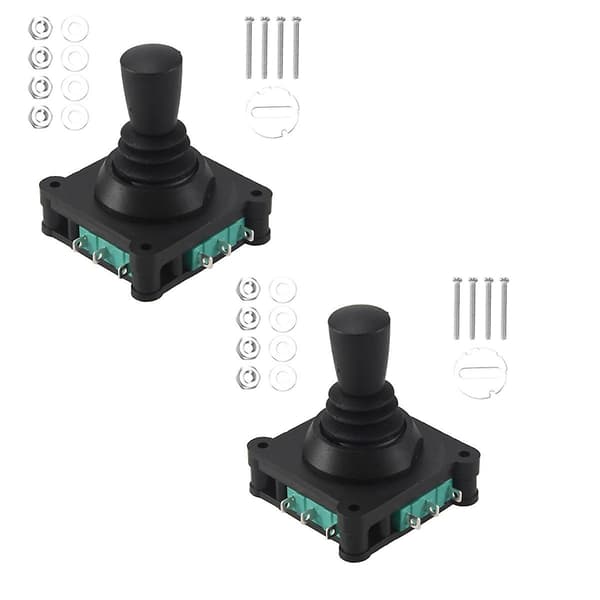 2PCS Joystick Switch AC 240V 5A 4NO 4NC Momentär 2,5 mm fästgänga Joystick Switch