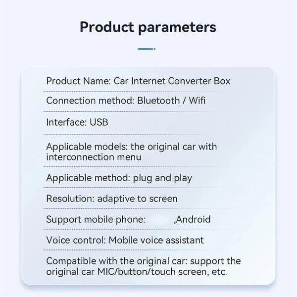 2-i-1 trådløs Carplay-adapter for IOS/Android Auto Smart Box Plug and Play for