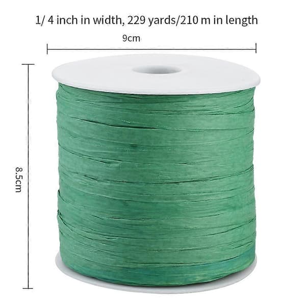Papir Raffia Bånd 210m Farverigt Holdbart Genanvendeligt Raffia Snor til Blomsterhandler Gaver