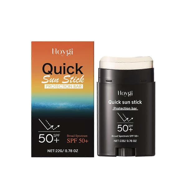 Quick Sunstick Protection Bar SPF50+, Vandtæt Solcreme Stick Solpleje Solblok til Udendørs, Ingen Hvid Hinde, Protector Solar Barra, Centella Asiatica + 3PCS