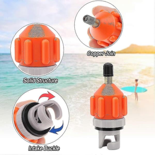 2-pack Sup Pump Adapter, Universal Uppblåsbar Båt Sup Pump Omvandlare Luftventil Adapter Pump Huvud