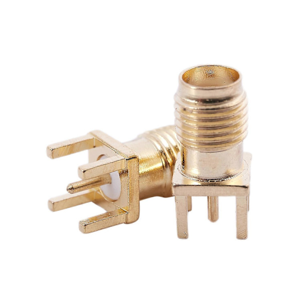 10x SMA honkontakt lödning PCB-montering rak RF-kontakt guld