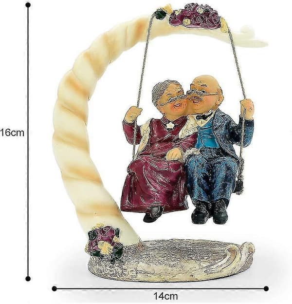 Bryllupsdagsfigur for par - 40/50/60/70-års bryllupsdag