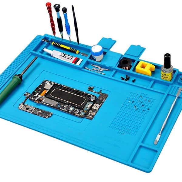 Mat Silikone Loddestation Telefon Stor Reparation Computer Arbejdsbænk Vedligeholdelse Anti Mobil Statisk