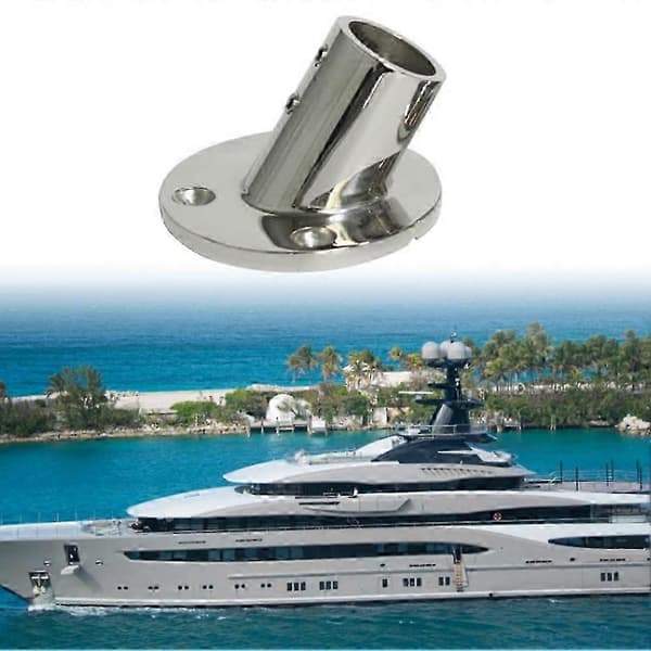Marine rustfritt stål 60 grader 22 mm 7/8 tommer rør rund base håndrekkverk