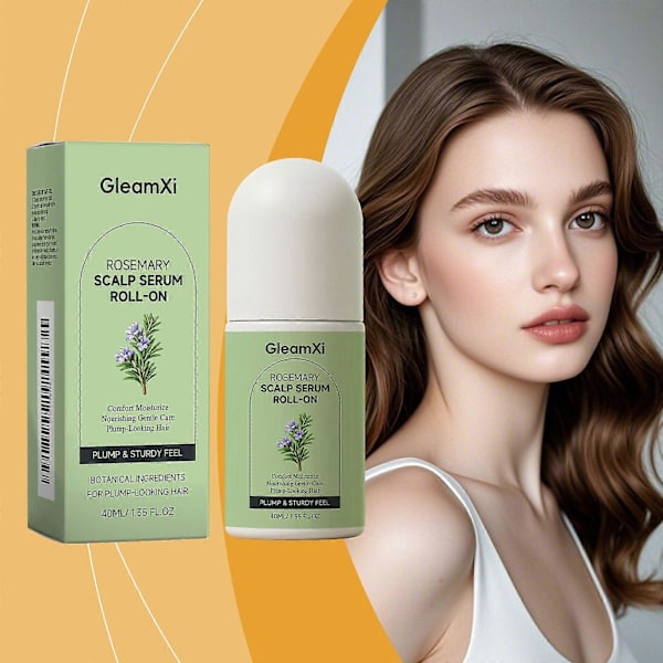 Rosmarin Scalp Serum Roll-On, Ger Näring Åt Hårbotten Och Stöder Hårhälsan (40ml)