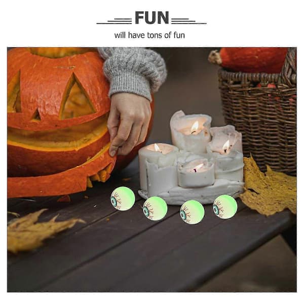 40 stk. Halloween øjeæblemønster hoppebolde, kreative hoppebolde