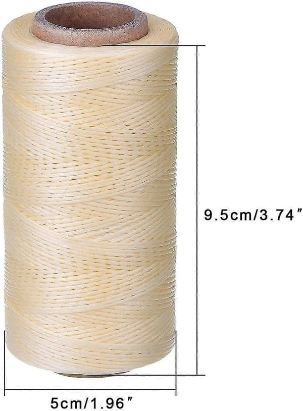 260 m 150D 1 mm vahattu nahkaompelulanka (beige)