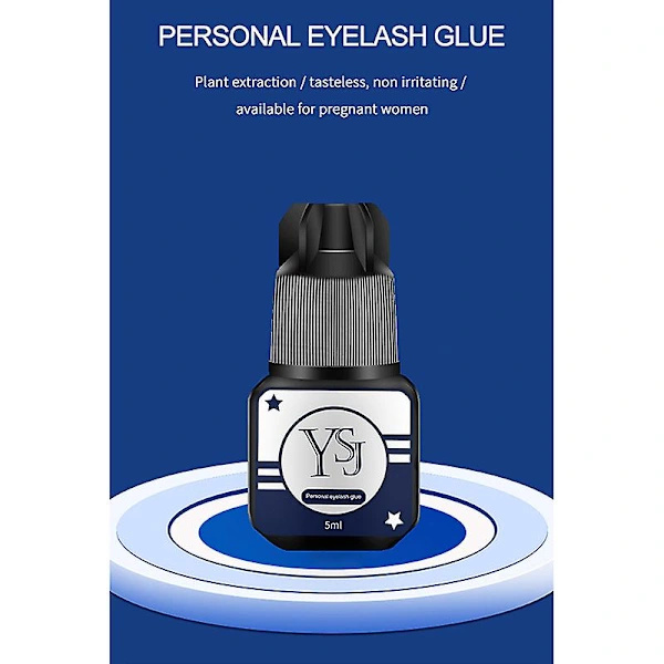 Semi-Permanent Stærk Eyelash Adhesive — Hurtigtørrende Eyelash Extension Lim [YJD] — Sort, 5ml