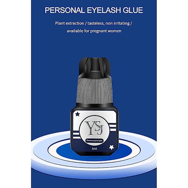 Semi-permanent starkt ögonfranslim — snabbtorkande ögonfransförlängningslim [YJD] — svart, 5 ml