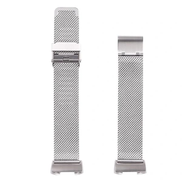 Milanese-armband med dubbelt spänne för Fitbit Charge 4, silver