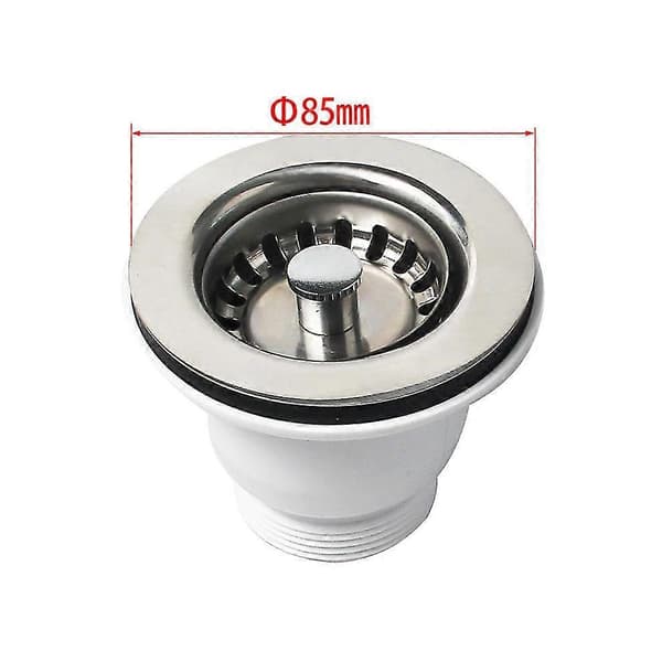 85 mm forkrommet Belfast vaskekurvsilavfall - passer til 60 mm hull - q36/YY