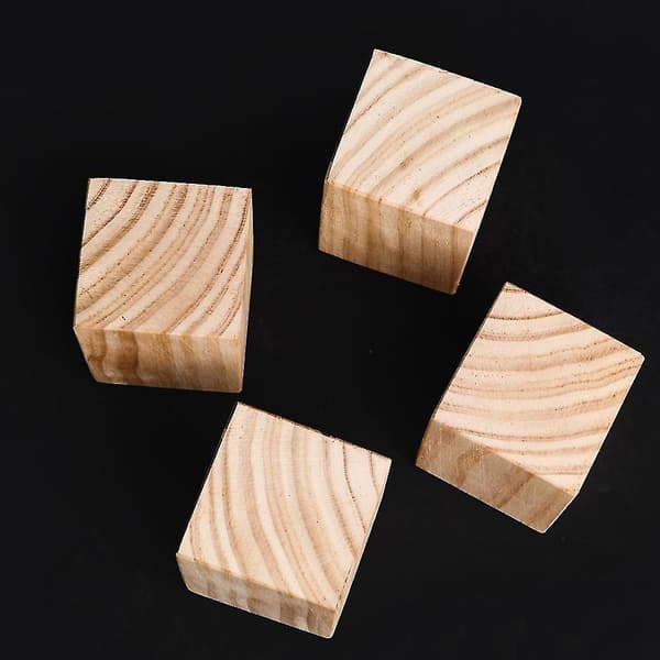 Sæt med 4 møbelben træ hjem møbelben møbelfødder seng forhøjelse 5x5x8cm