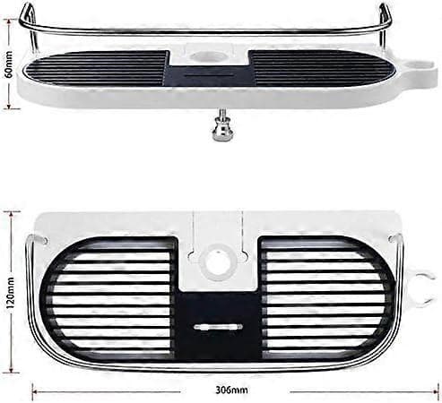Badeværelseshylde Caddy til bruseskinne, aluminium badeværelses bruserhylde organizer holder