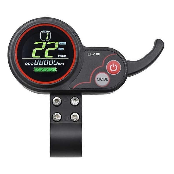 LH100 LCD Display Dashboard 24V-60V Gaspedalmåler til El-scooter/Elcykel LCD Display Speedometer (SM-stik)