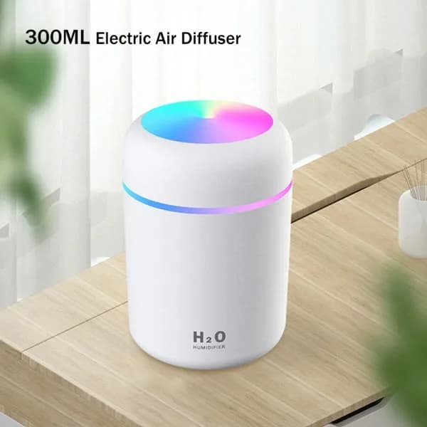 Perus aromihajotin LED-valolla – Valkoinen