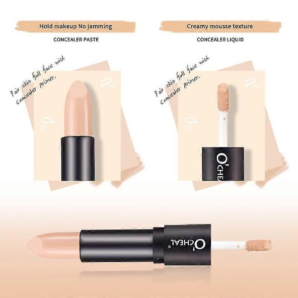 Concealer Flytende Dobbelthodet Konturstift 3D Ansiktslysende Utheving DARK  NEMESIS