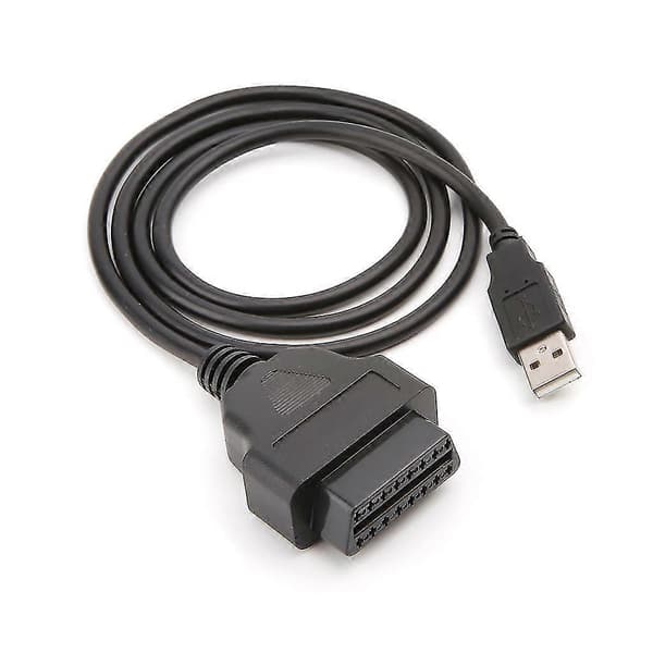 16-bens OBD2 til USB-port opladeradapterkabelstik diagnostisk værktøj