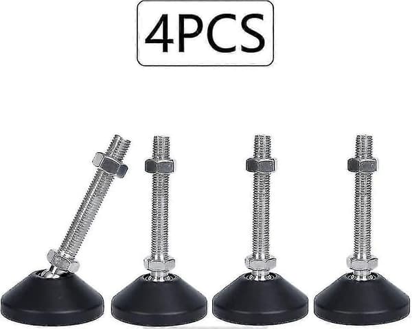 4-pack Justerbara Ben M8x50 Möbeljusteringsskruvar Justerbara Möbelben Universal Silikon