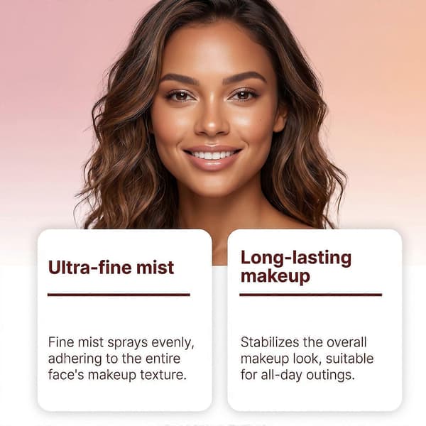 Caramel Glow Makeup Setting Spray, Bronze Veil Makeup Setting Spray, Långvarig Återfuktande Sminkfixeringsmist, Jämn Sömlös Hela Dagen 142ml 2pcs