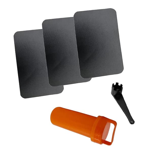 Oppustelig båd kajak reparationssæt PVC-lap ventilnøgle beholder spand