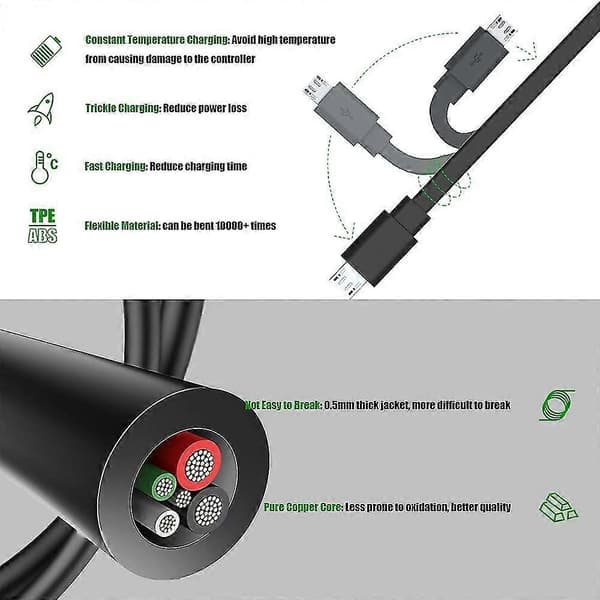 Mini USB-mikrofonkabel for Blue Yeti, 1m Yeti mikrofon USB-kabel USB A hann til Mini 5-pinners dataoverføringskabel for Blue Yeti USB-mikrofon, Blue Sn