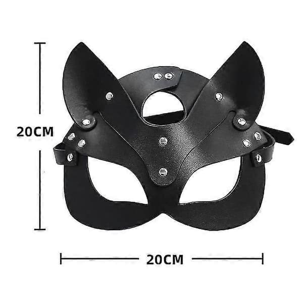 Cosplaymaske til Halloweenfester / baller / danse (1 stk. - sort)