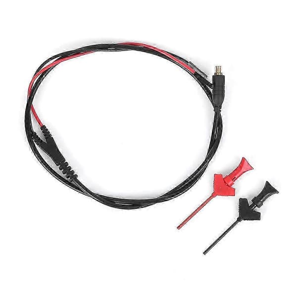 Testkabel Jumper Wire-stik med 2 mm testhook rød sort åbning til oscilloskoper