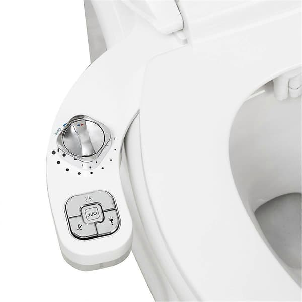 Bidet-tilbehørssprøjte til toilet Ikke-elektrisk selvrensende dobbelte udtrækkelige dyser Justerbart vandtryk B