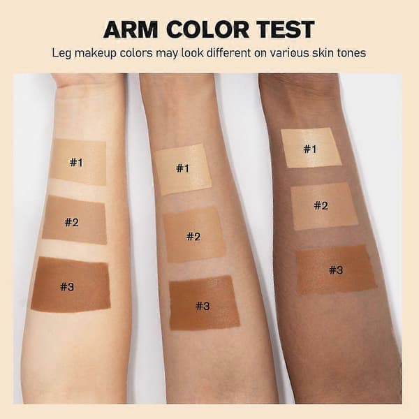 Benmakeup Vattentät Ingen Överföring, Kroppstäckande Perfektionerare, Full Täckning Concealer Benmakeup Krämfoundation, Kropps- och Bentäckande Makeup för Ta K2