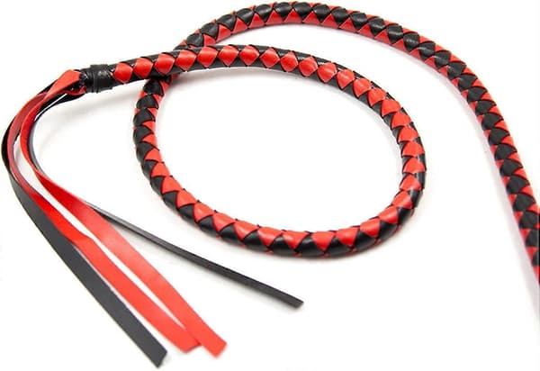Läderpiska Flogger Par (Färg : Röd)