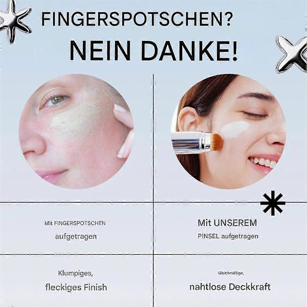 Blanc Cover Cream Stick V - Färgskiftande foundationstick med borste, smink concealer stick för ansikte, långvarig - Full till medium täckning bas Ma light