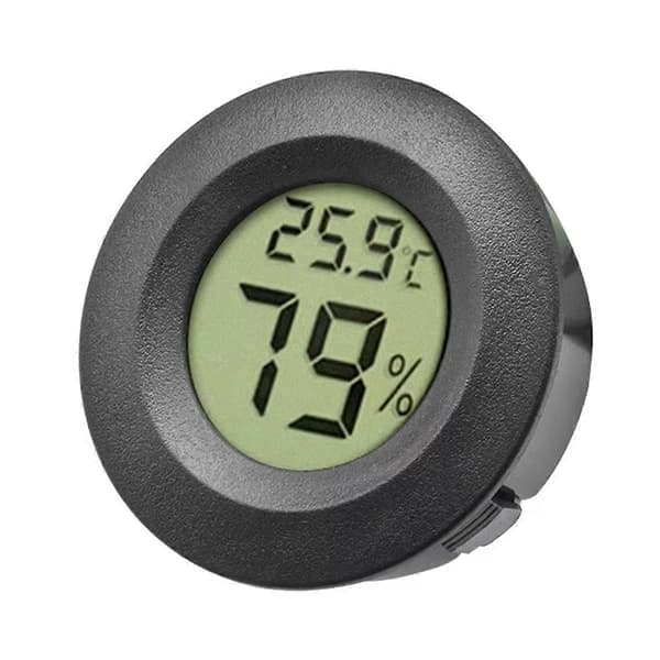 Termometer Hygrometer Mini Rund LCD Digital Testare Sensor Detektor för Bambu Lab X1 P1 AMS Filament Torkbox Vit