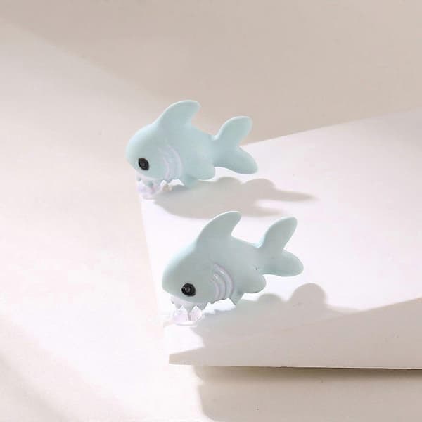 1 par søde dyrebids øreringe 3d lerdyr ornament øreringe dinosaur øreringe