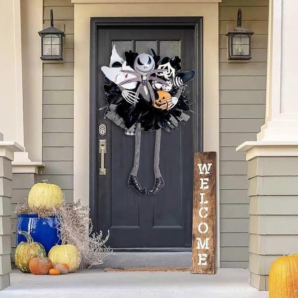 Nightmare Before Christmas Samlarobjekt, Tim Burtons Nightmare Before Christmas, Disney-prydnader för dörrmantel, Halloween Jul