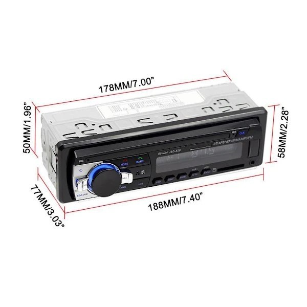 DIN Bluetooth autostereot handsfree Hot C1