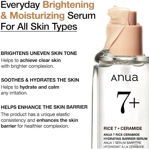 ANUA 7 Rice Ceramide Moisturizing Barrier Serum, 50 ml / 1.69 fl. oz. #01 Love Cake