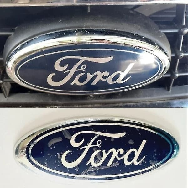 Ford Badge Oval Blå/Krom 145x 60mm Front/Bag Emblem Focus Mondeo Transit