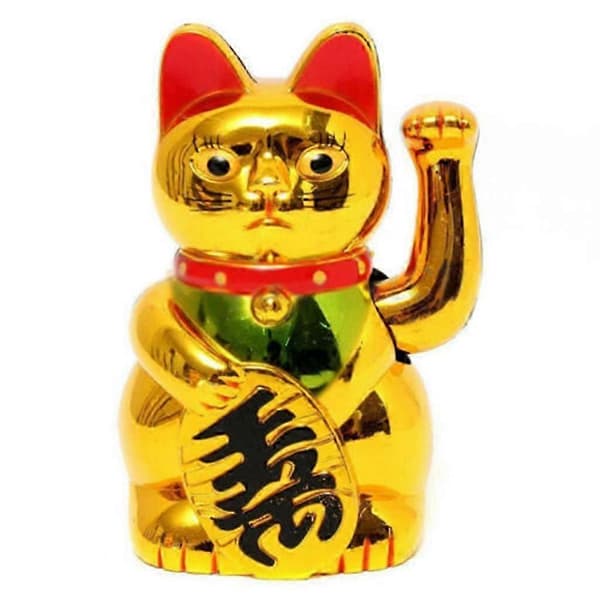 2025 Seneste Model Guld Maneki Neko Sød Lykkekat til Kat Elektrisk Håndværk Kunst Hjem