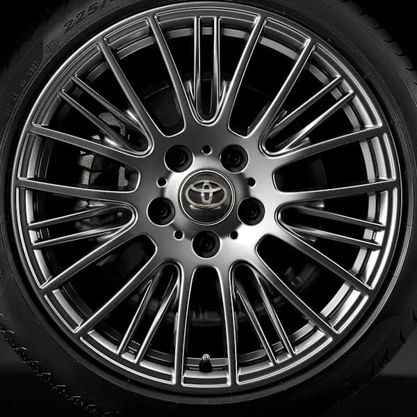 4 stk. til Toyota hjulkapsler - sort og sølv logo (62mm)