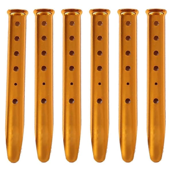 6 stk. teltplugger for snø og sand, aluminiumslegering, U-formede plugger, lette teltspiker for camping