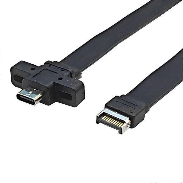 Kontakter USB 3.2 Frontpanel Förlängningskabel, GEN2x2 Baffelkabel TYP-E till Chassi Typ-C Front C