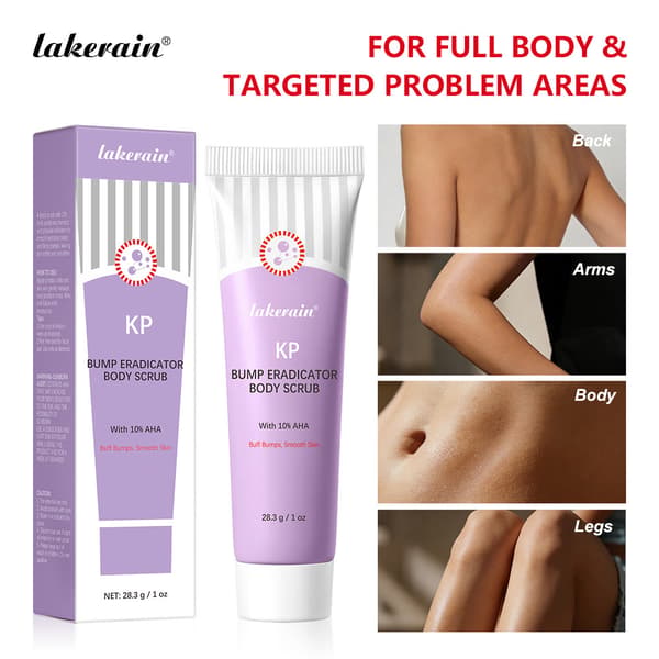 Lakerain Body Scrub: Mild eksfolierende skrubb for å fjerne døde hudceller og død hud.