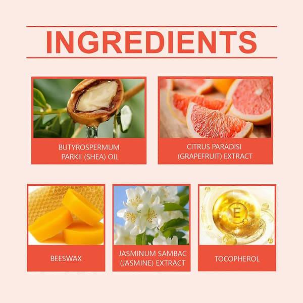 Grapefrukt Solid Parfyme Frukt Frisk Lett Varig Bærbar Solid Balsam Frisk Solid Eau De Toilette