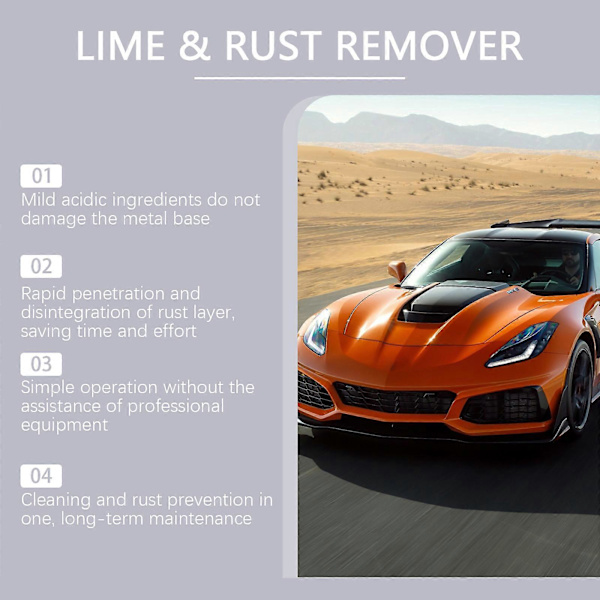 Sitronsyre rustfjerningsspray for biler