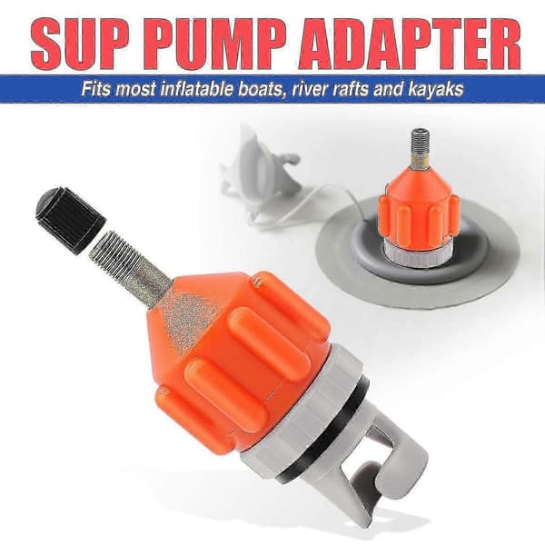 2-pakning SUP-pumpeadapter, universell oppblåsbar båt SUP-pumpekonverterer luftventiladapter pumpehode