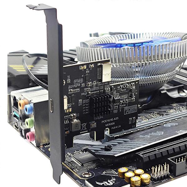 Työpöydän päivitykset PCIE X1 - USB3.2 Gen2 Type C -laajennuskortti 10 Gbps:n tiedonsiirrolla ASM3142-sirun työpöytäsovitin